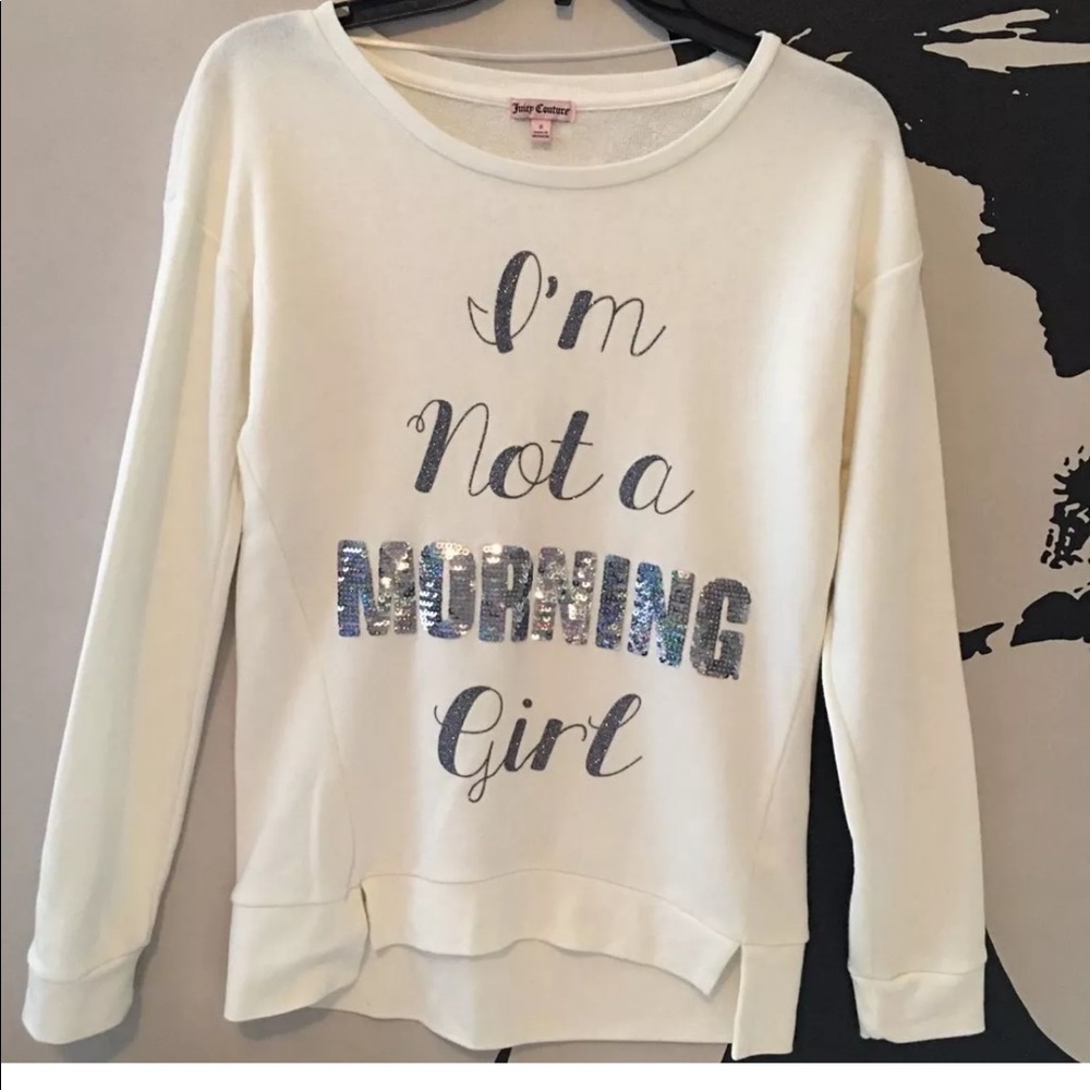 Juicy Couture Glitter Graphic Sweatshirt Top